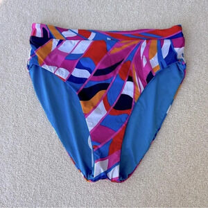 Trina Turk RIO REVERSIBLE HIGH WAISTED BIKINI BOTTOM NWT / Women’s Size 10